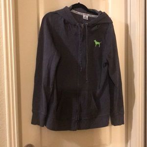 PINK hoodie with lime green leopard lettering